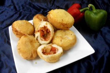 Ham and Cheese Fried Pizza Bites